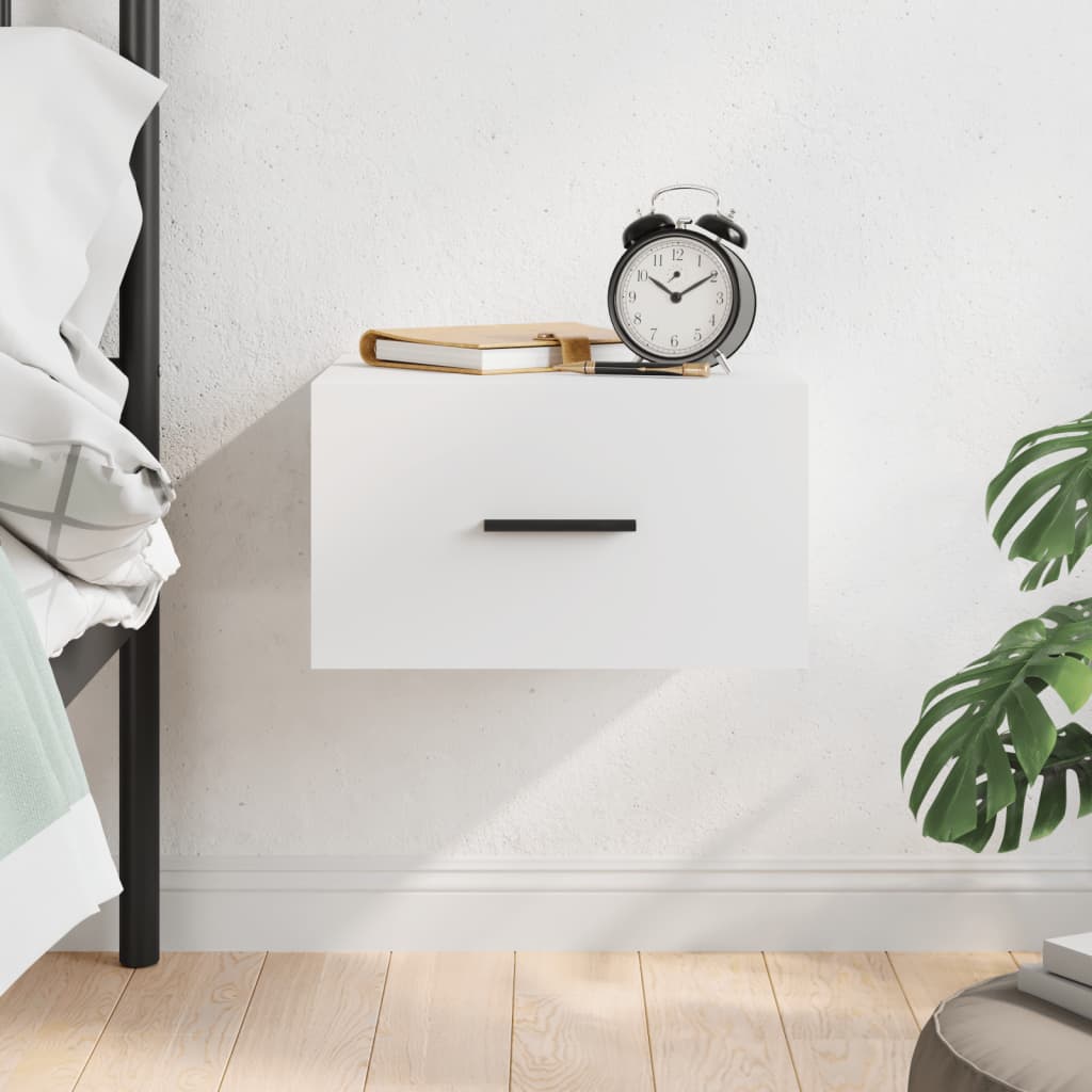 Wall-mounted Bedside Cabinet White 35x35x20 cm